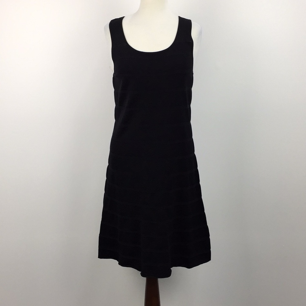 NWT Carmen Black On Black Stripe Jersey Knit Dress